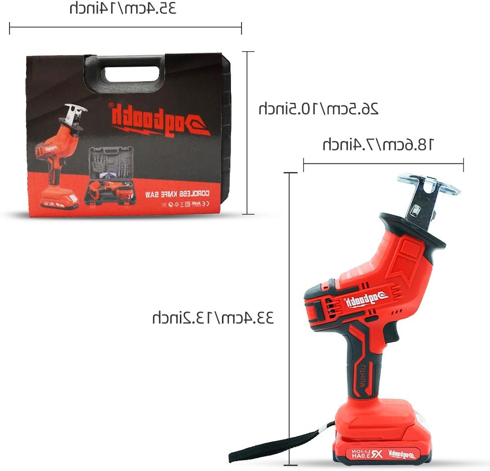 21V CORDLESS RECIPROCATING SAW KIT WITH 2 BATTERIES AND CHARGER