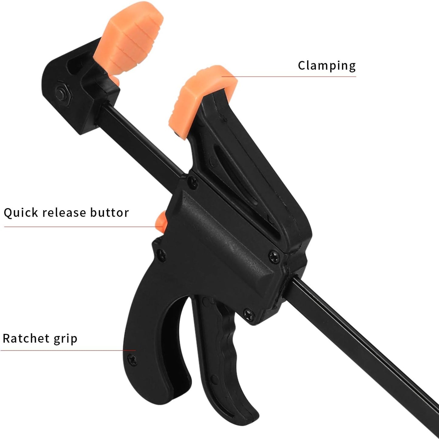 5 PIECE 4 INCH GRIP CLAMPS
