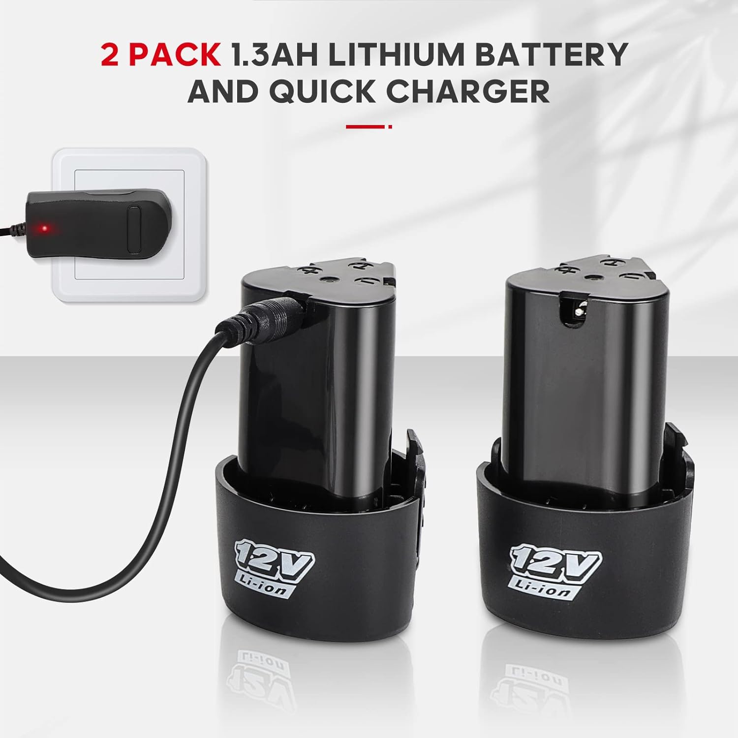 12V CORDLESS RATCHET WRENCH KIT 3/8 INCH WITH 2 BATTERIES AND CHARGER