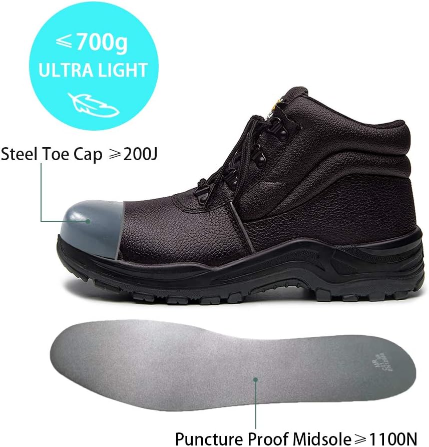 STEEL TOE WORK BOOTS EH-RATED SAFETY BOOTS
