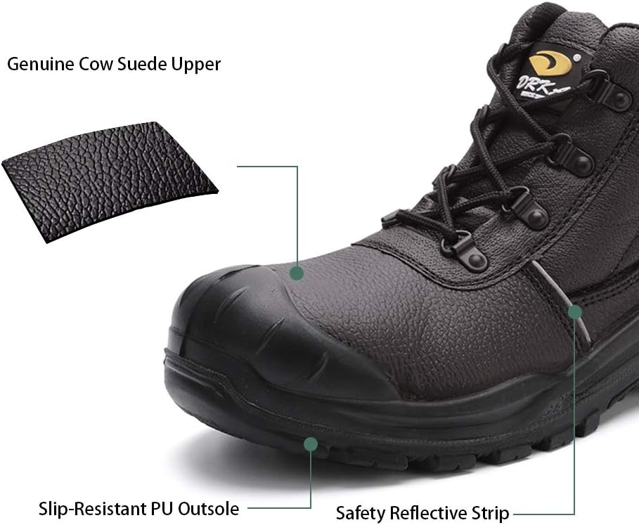 STEEL TOE WORK BOOTS EH-RATED SAFETY BOOTS