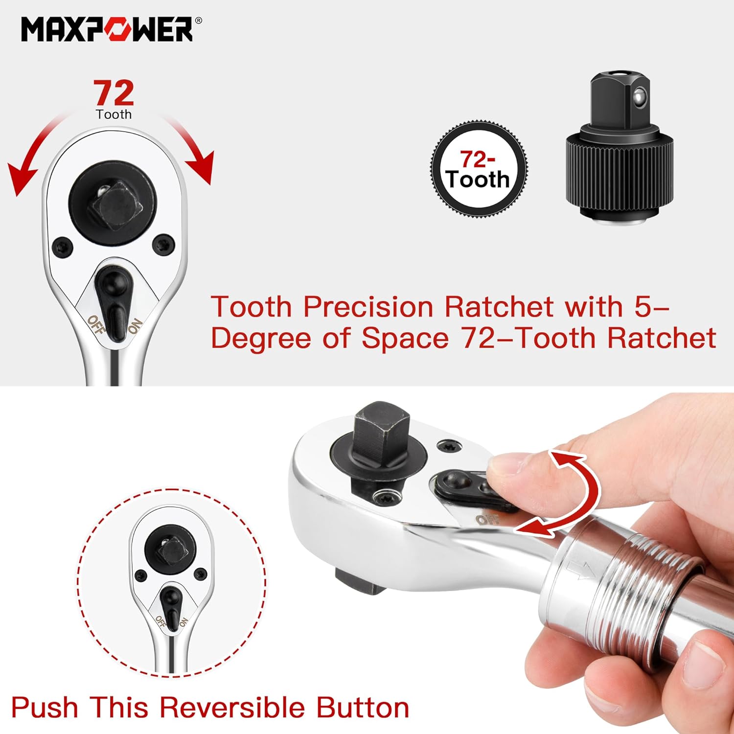 1/2IN AND 3/8IN EXTENDABLE RATCHET WRENCH STAINLESS STEEL