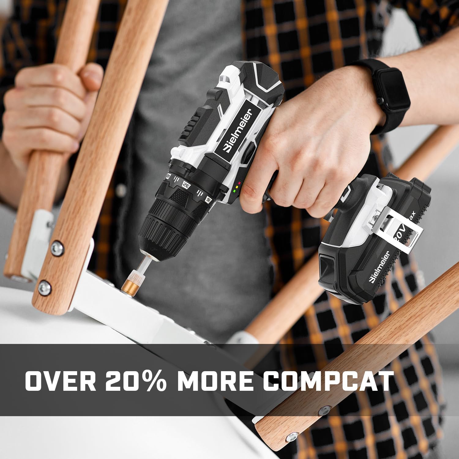 29 PIECE 20V CORDLESS DRILL KIT WITH BATTERY AND CHARGER