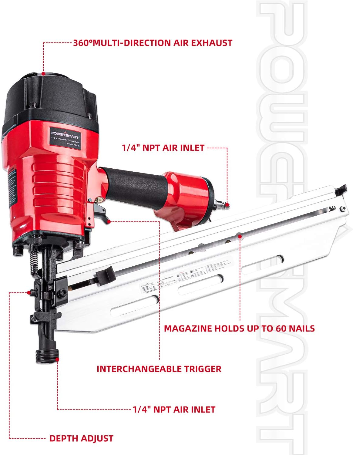 2" TO 3-1/2" FRAMING NAILER