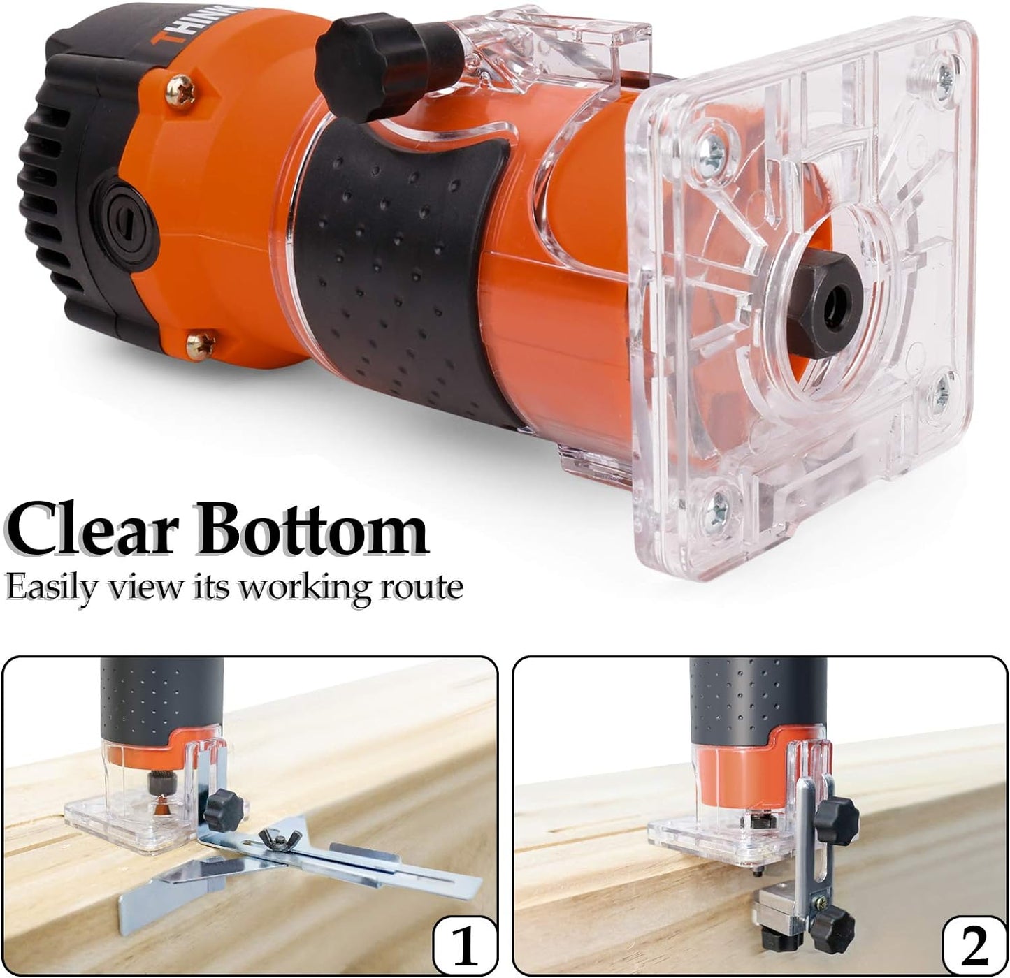 WOOD ROUTER 1.25HP 30000RPM KIT WITH 15 BITS