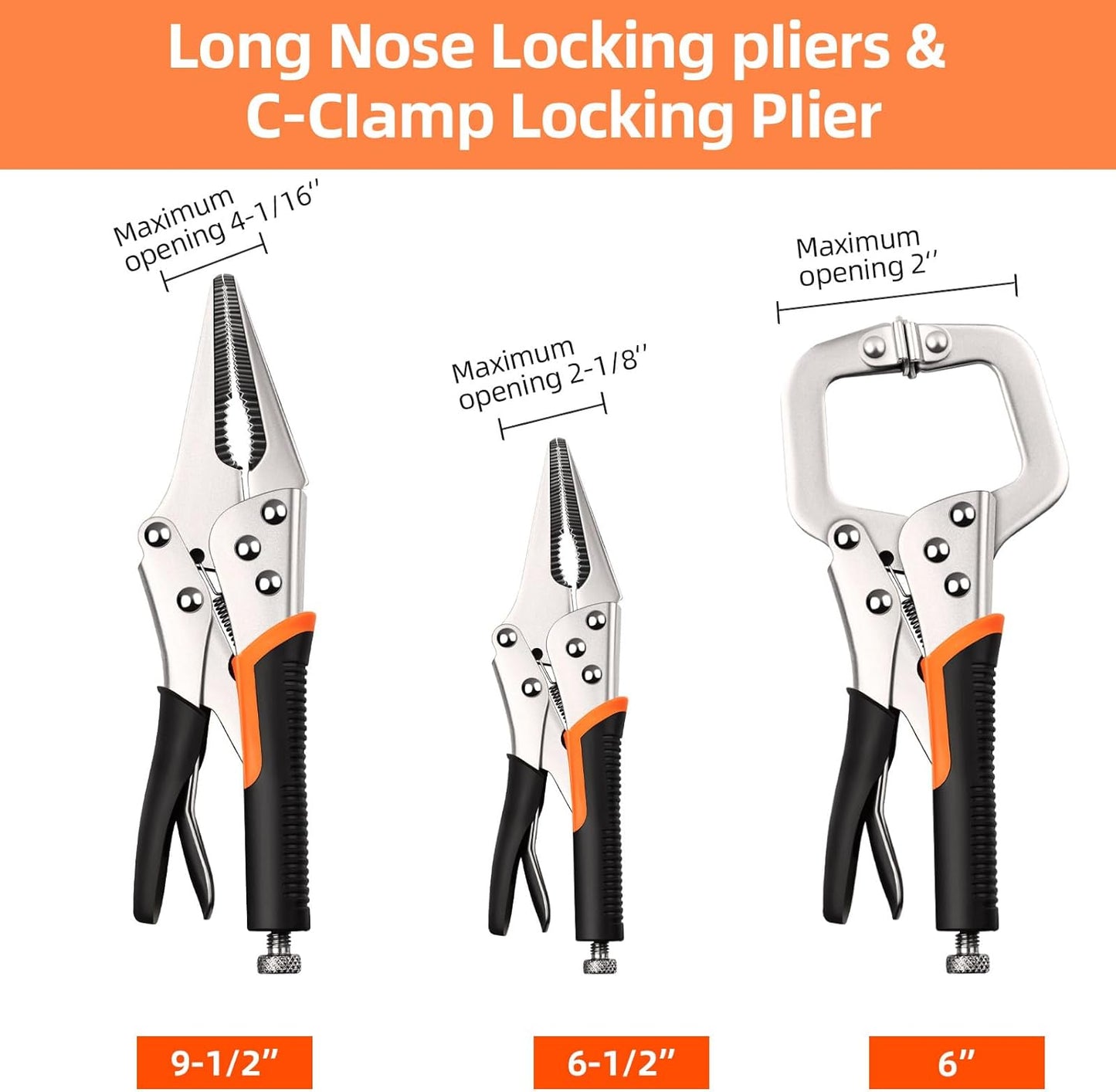 UNIVERSAL LOCKING PLIERS 6-PACK