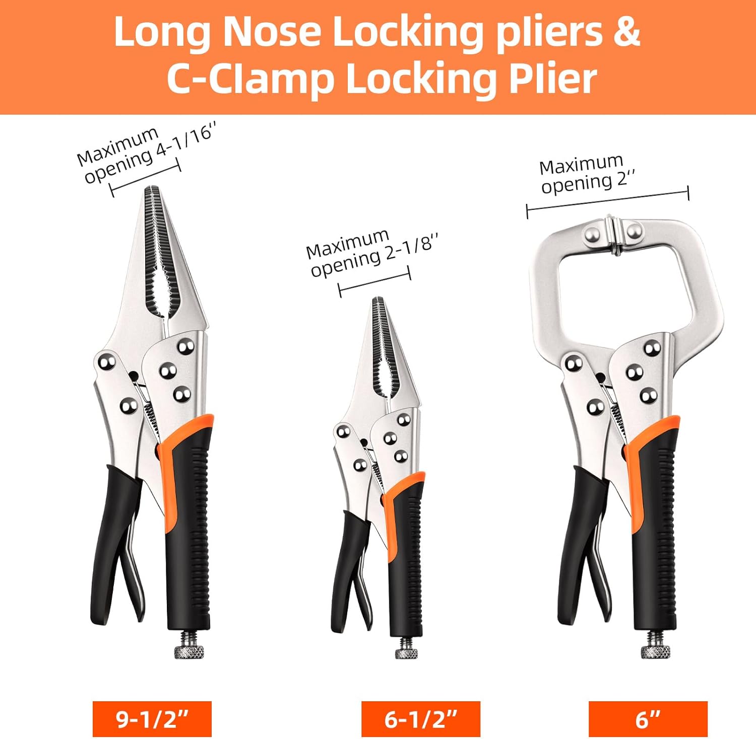 UNIVERSAL LOCKING PLIERS 6-PACK