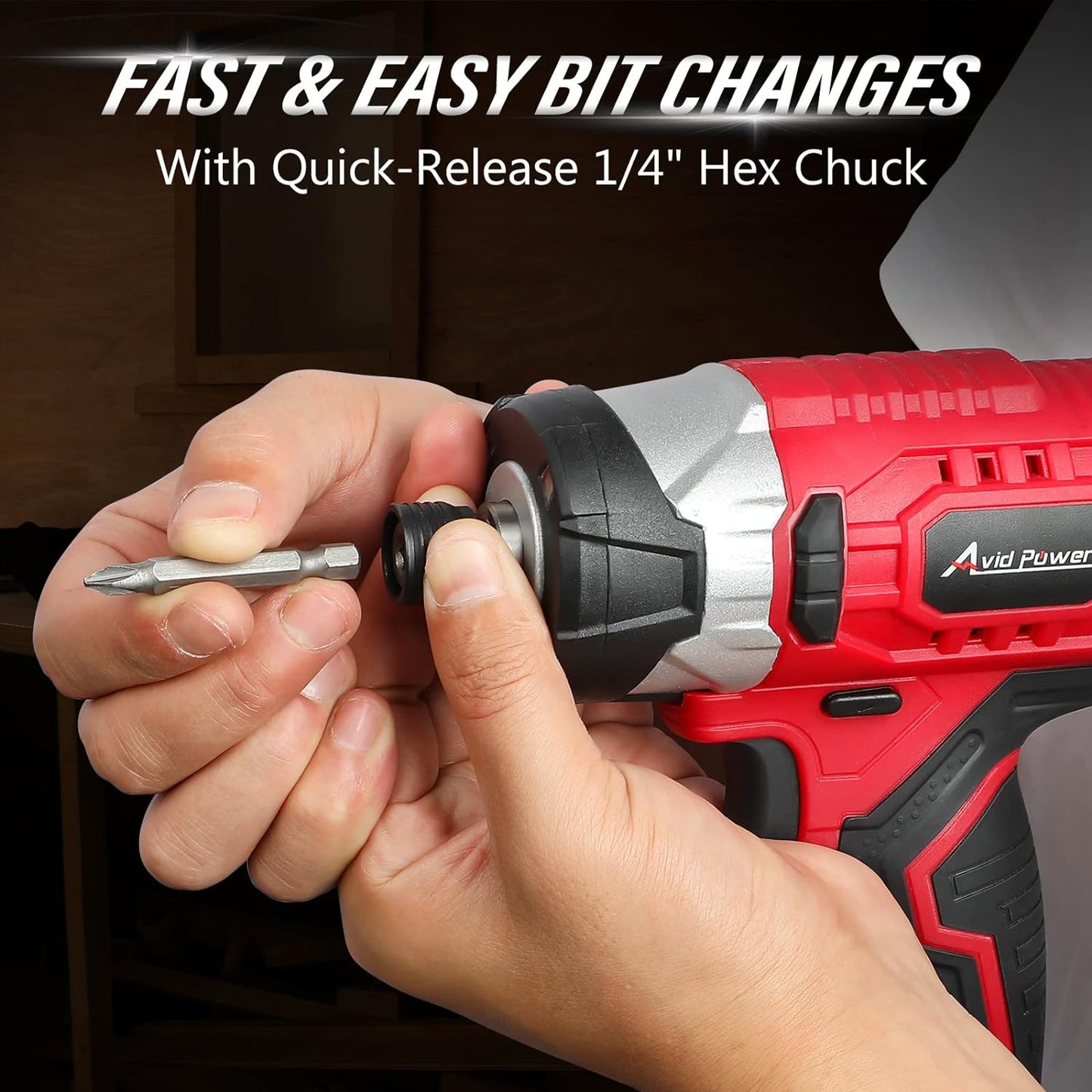 24 PIECE1/4 INCH CORDLESS BRUSHLESS IMPACT DRIVER KIT WITH BATTERY AND CHARGER