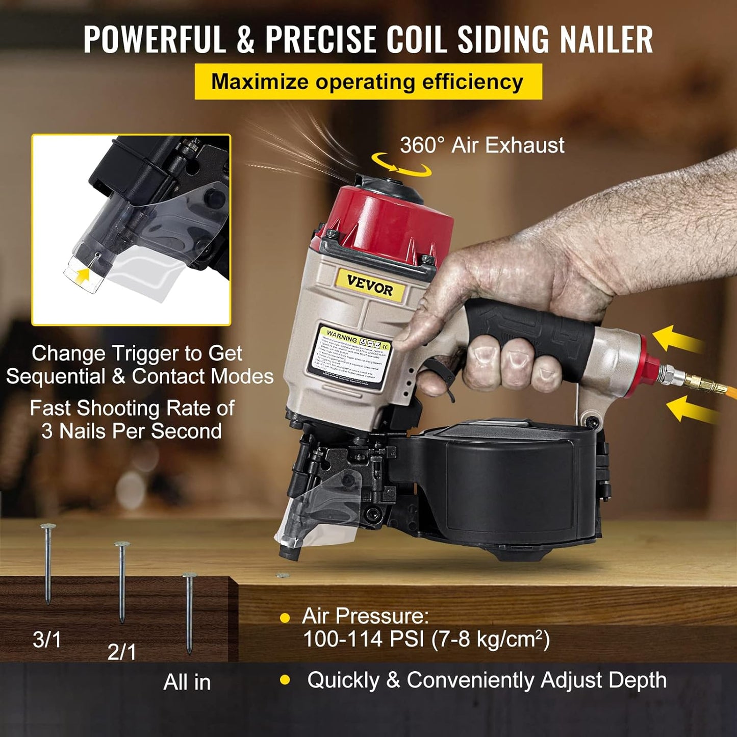 COIL SIDING NAILER 1" TO 2-1/4-INCH