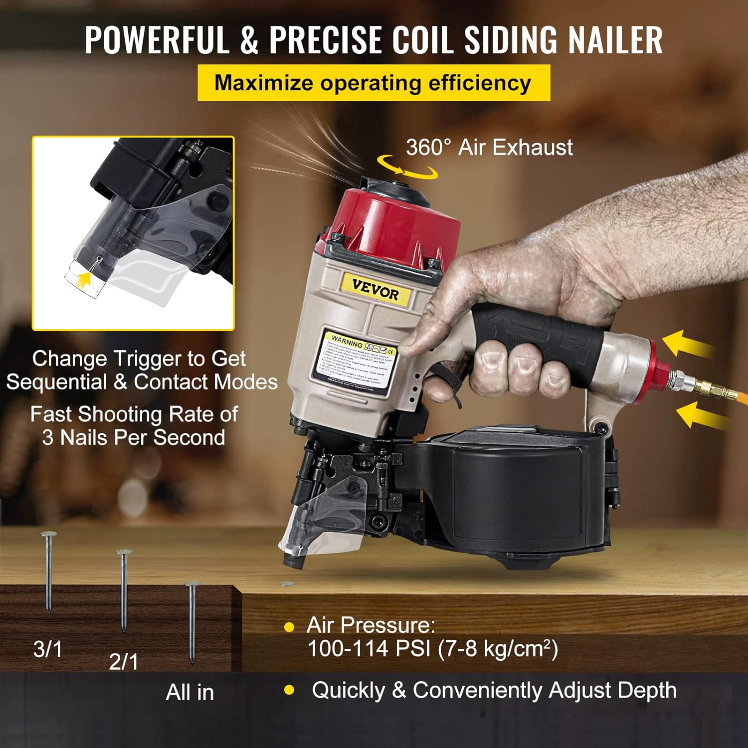 COIL SIDING NAILER 1" TO 2-1/4-INCH