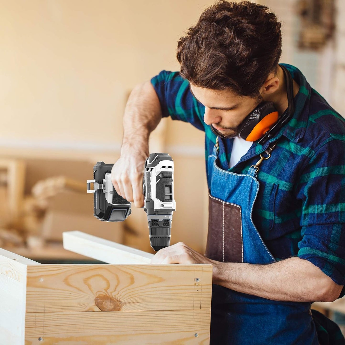 29 PIECE 20V CORDLESS DRILL KIT WITH BATTERY AND CHARGER