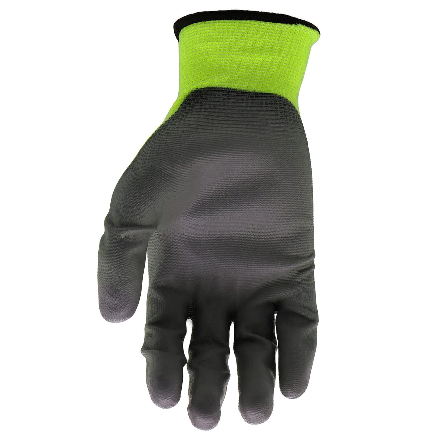 5-PACK WATER RESISTANT HIGH VISIBILITY ABRASION RESISTANT NITRILE WORK GLOVES WITH ENHANCED GRIP