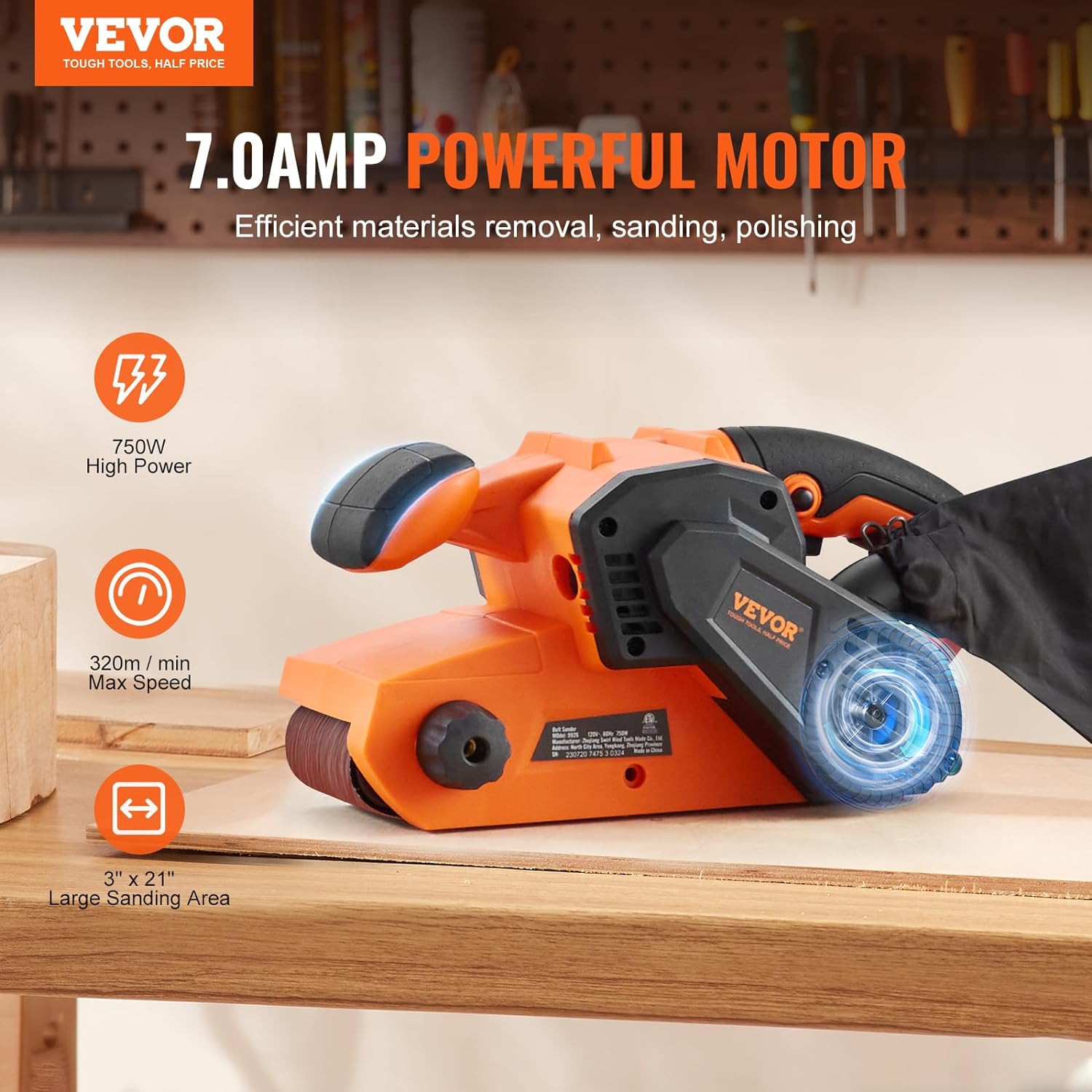 7-AMP 6-SPEED BELT SANDER KIT