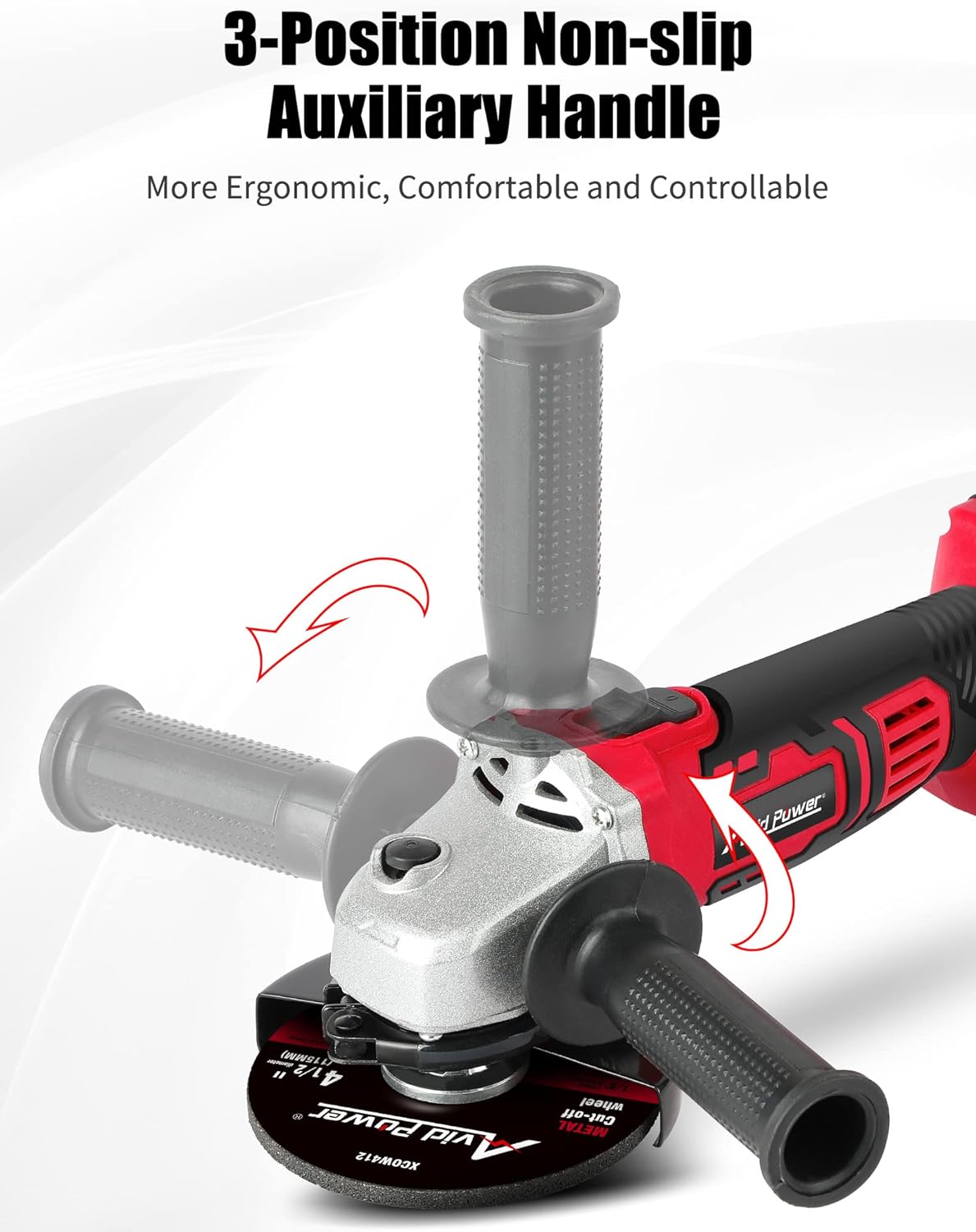20V CORDLESS ANGLE GRINDER KIT WITH BATTERY AND CHARGER AND 4-1/2 INCH GRINDING WHEELS