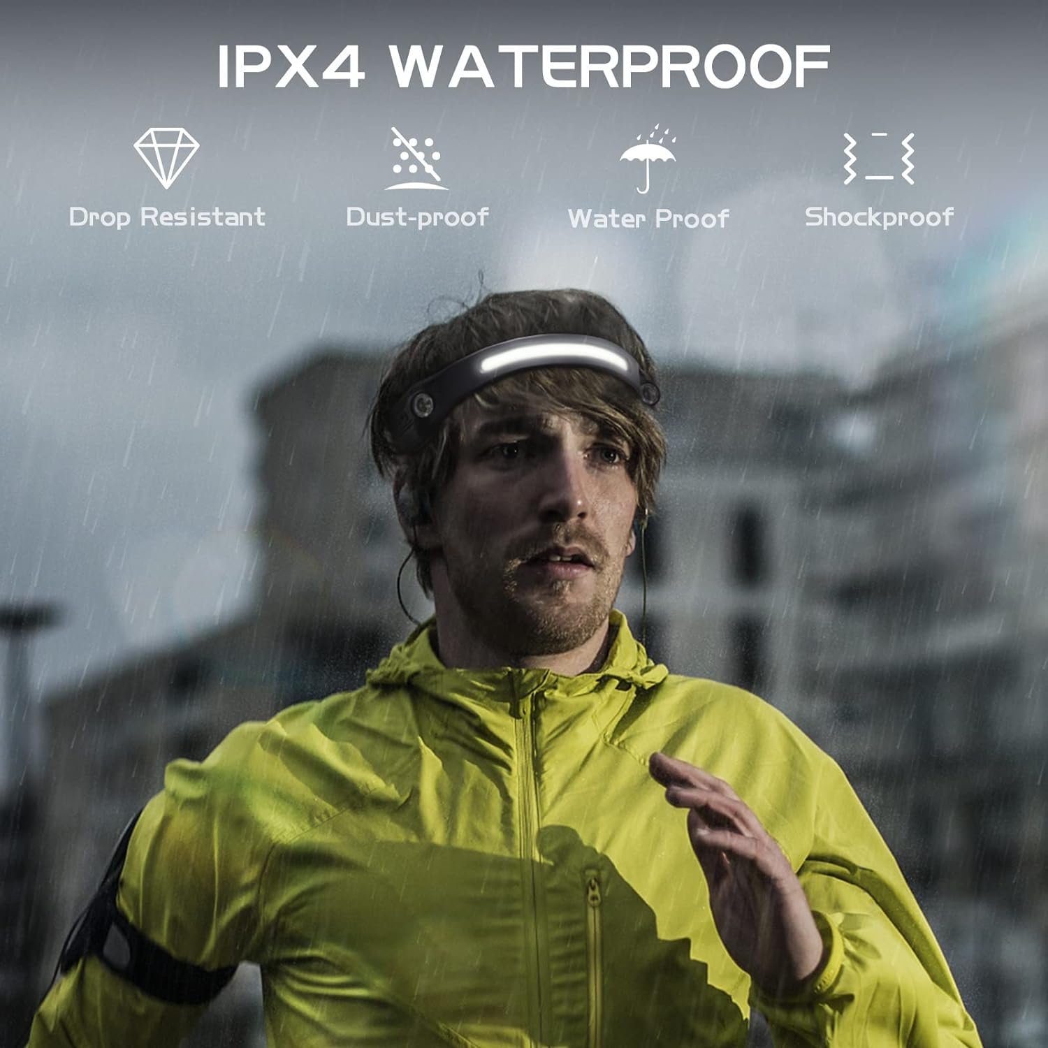 WATERPROOF LED RECHARGEABLE HEADLAMP