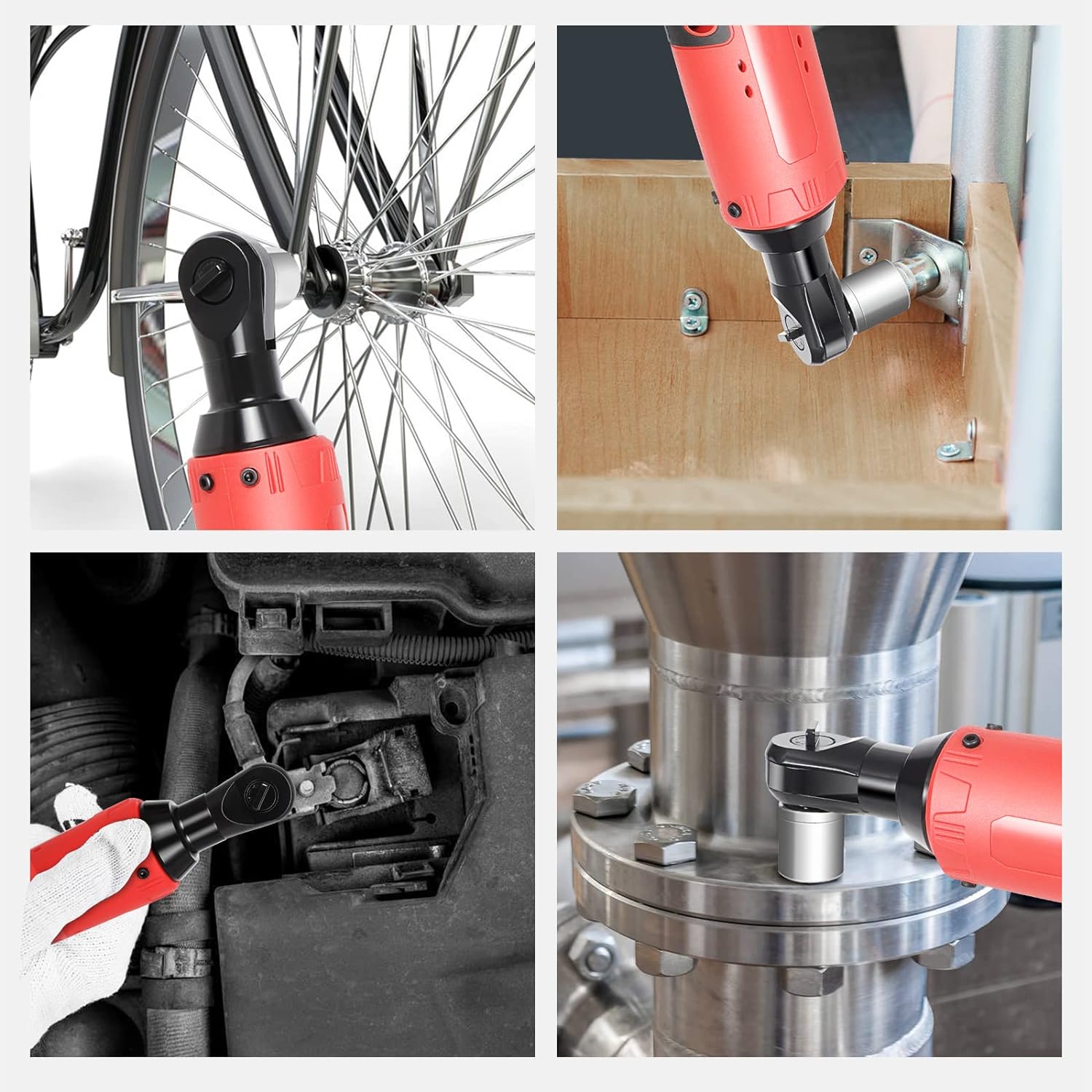 12V CORDLESS RATCHET WRENCH KIT 3/8 INCH WITH 2 BATTERIES AND CHARGER