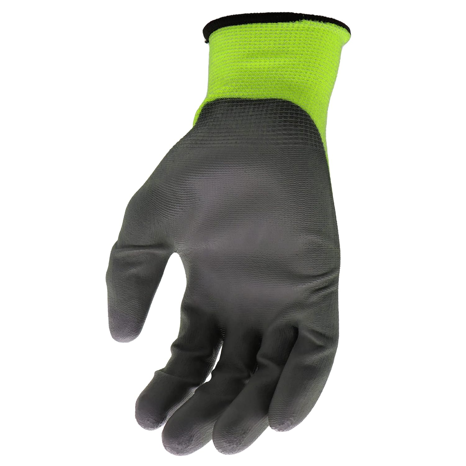 5-PACK WATER RESISTANT HIGH VISIBILITY ABRASION RESISTANT NITRILE WORK GLOVES WITH ENHANCED GRIP