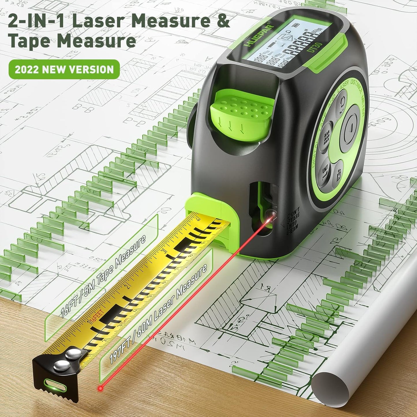 197FT TAPE MEASURE WITH LASER