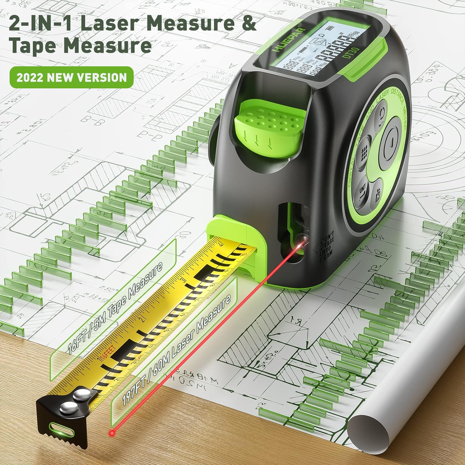 197FT TAPE MEASURE WITH LASER