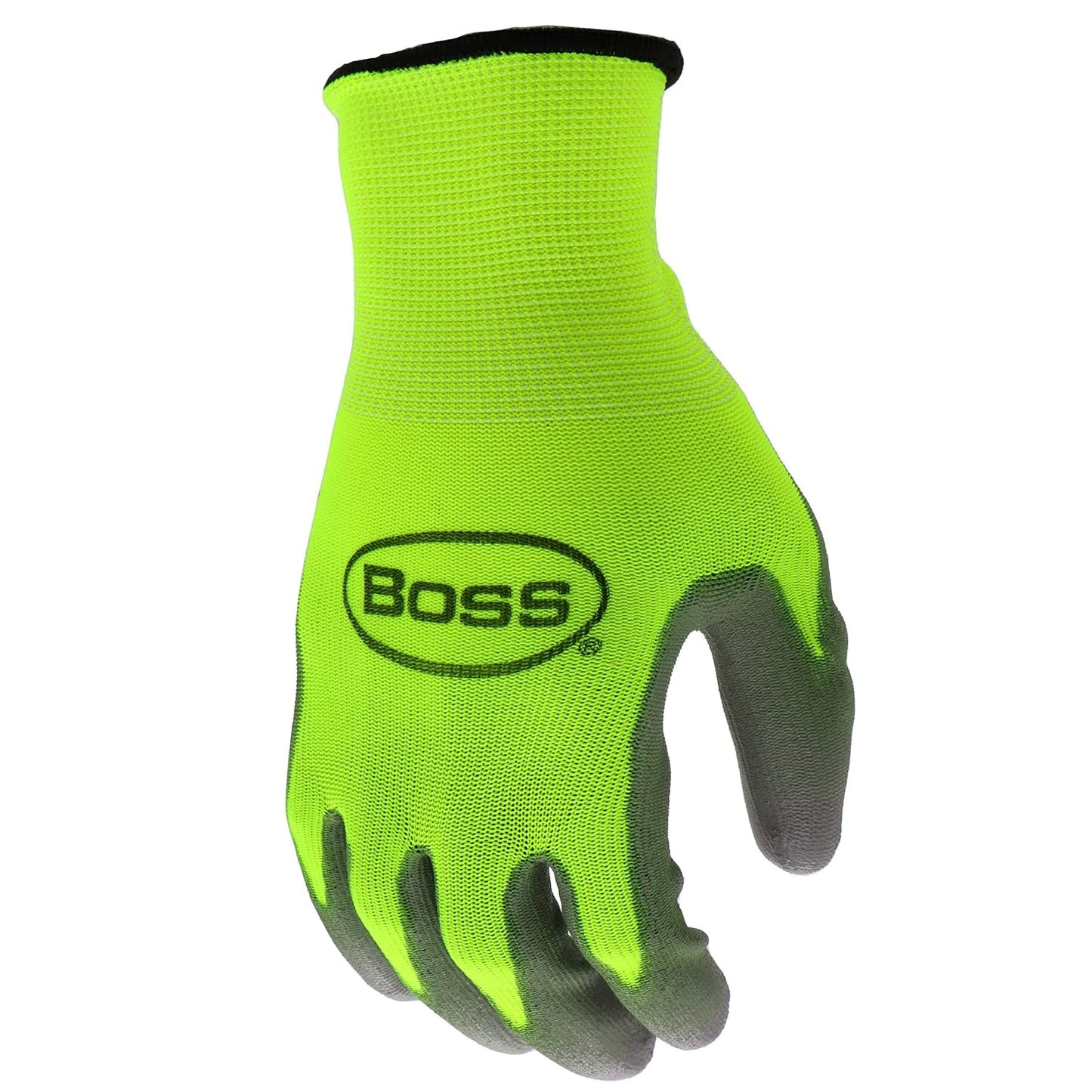 5-PACK WATER RESISTANT HIGH VISIBILITY ABRASION RESISTANT NITRILE WORK GLOVES WITH ENHANCED GRIP