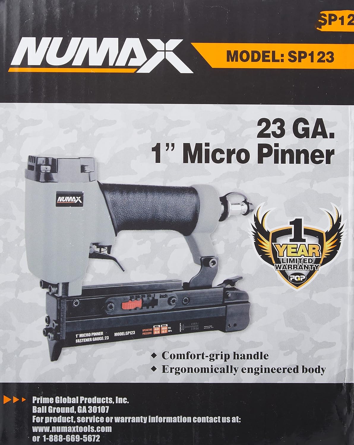 PNEUMATIC 23-GAUGE 1" PIN NAILER