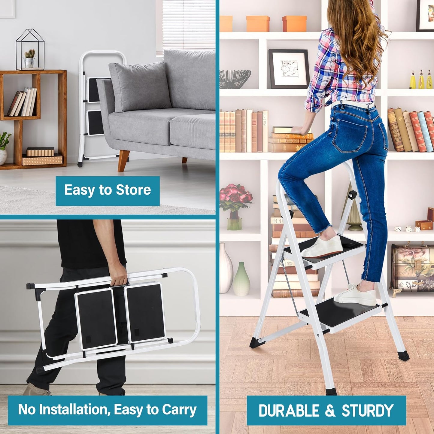 ANTI-SLIP STEEL LADDER