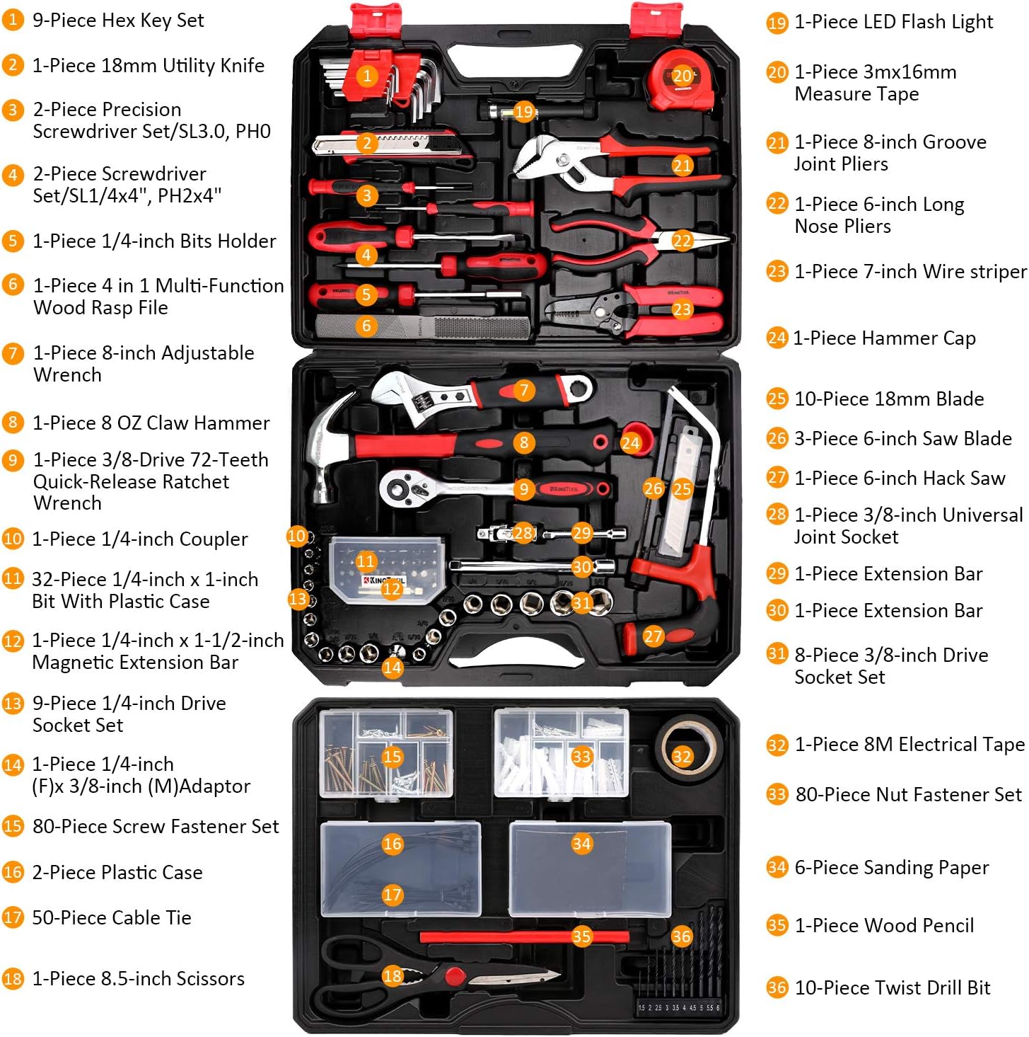 325 PIECE TOOL KIT WITH TOOL BOX