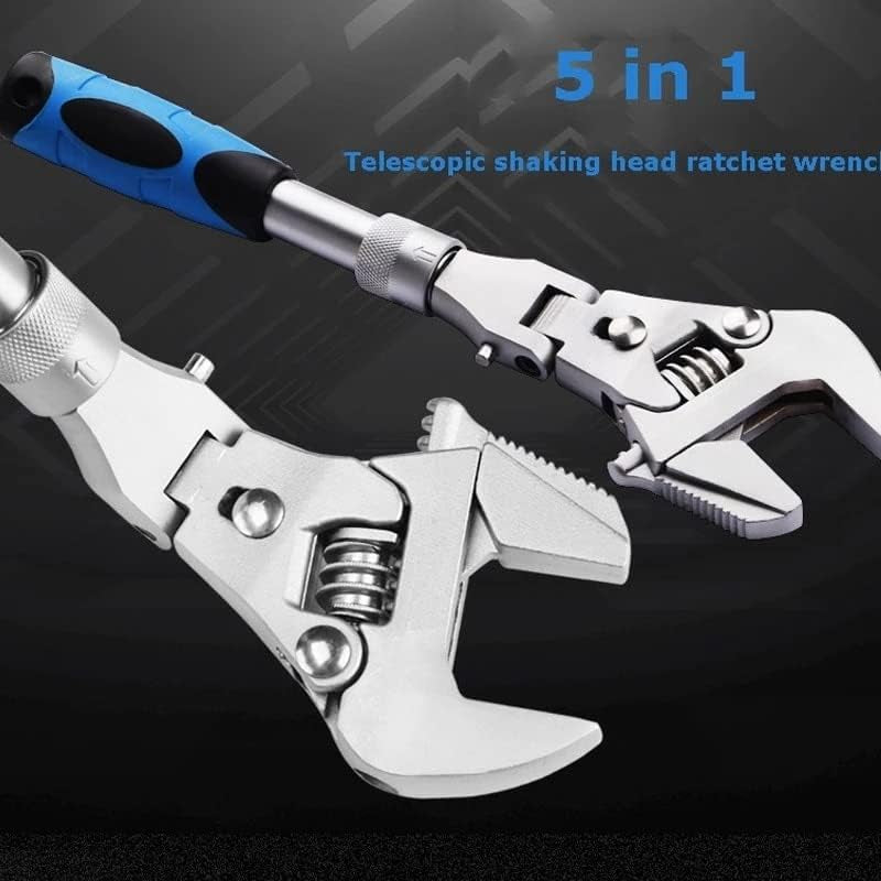 10 INCH FOLDING RATCHET WRENCH 5-IN-1 ADJUSTABLE