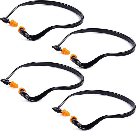 4 PAIRS OF HEARING PROTECTION BANDED EARPLUGS