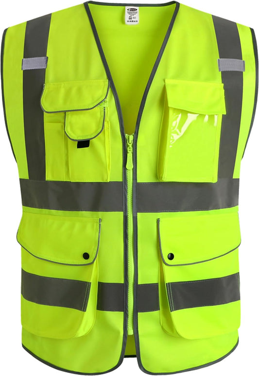 9 POCKET CLASS 2 HIGH VISIBILITY SAFETY VEST