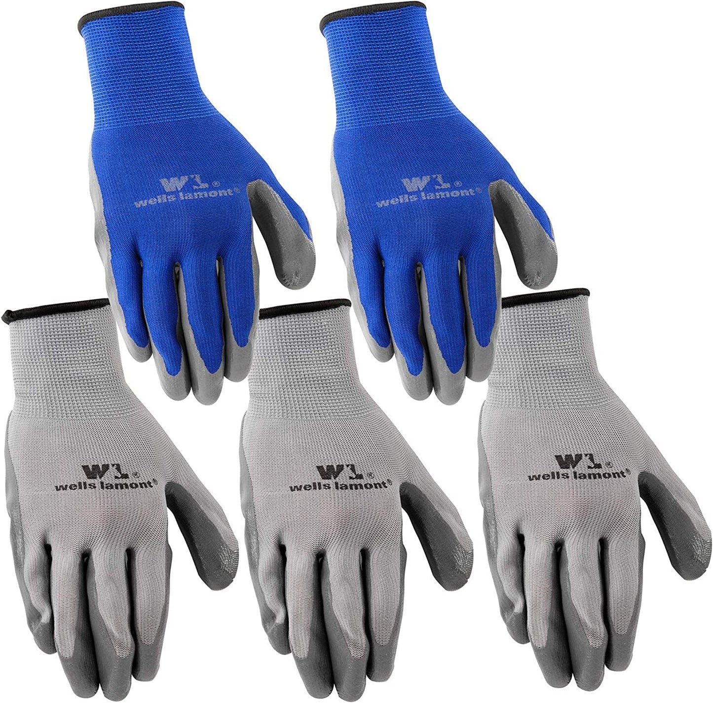 5-PAIR NITRILE WORK GLOVES