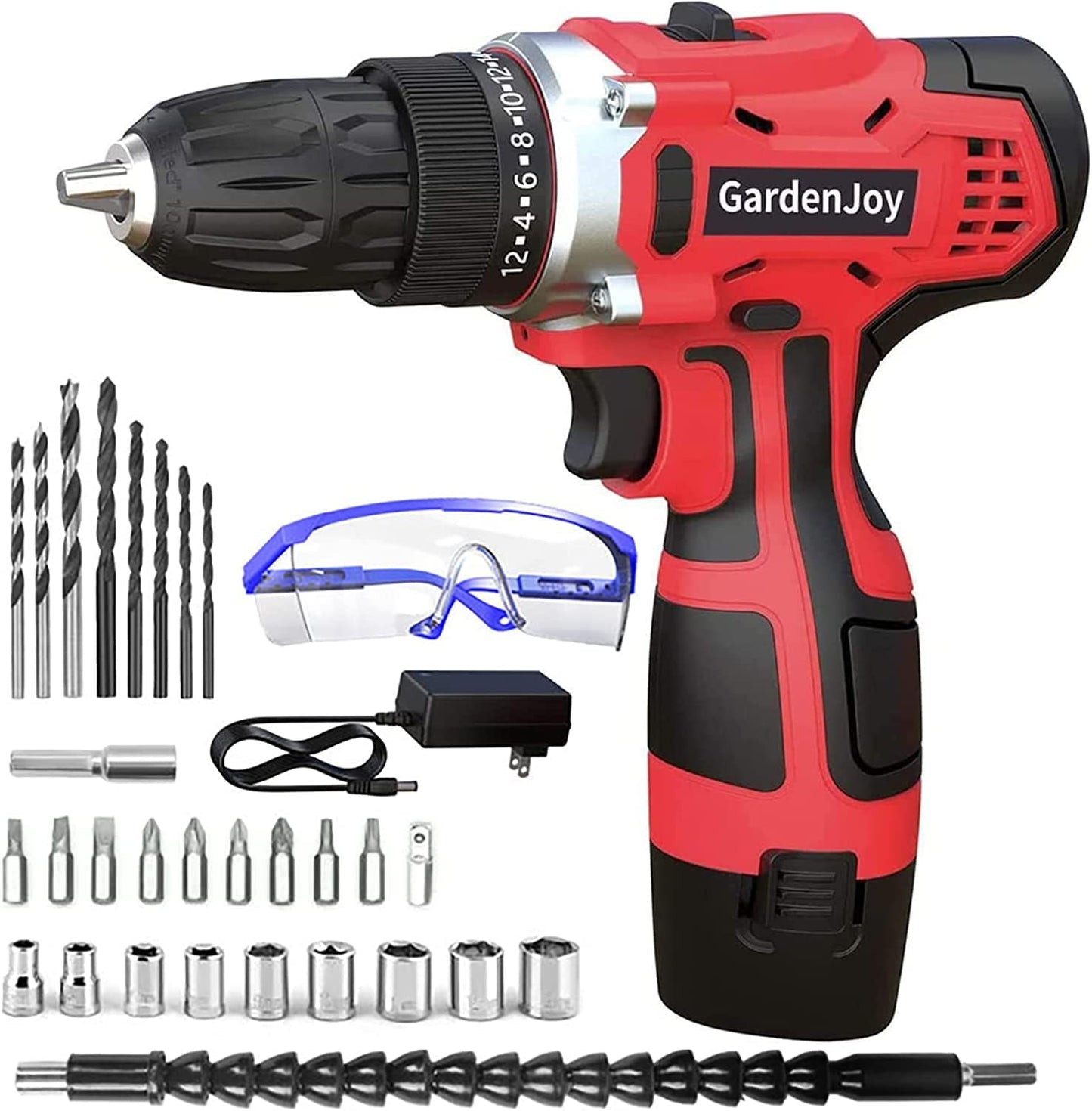 12V 2-SPEED CORDLESS DRILL KIT WITH BATTERY AND CHARGER