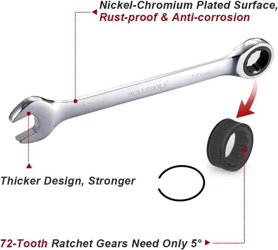 72-TOOTH 22-PIECE KEYS RATCHET WRENCH SET