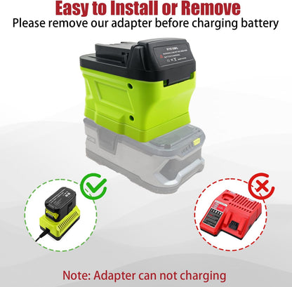 BATTERY ADAPTER CONVERTER MILWAUKEE REPLACE WITH RYOBI