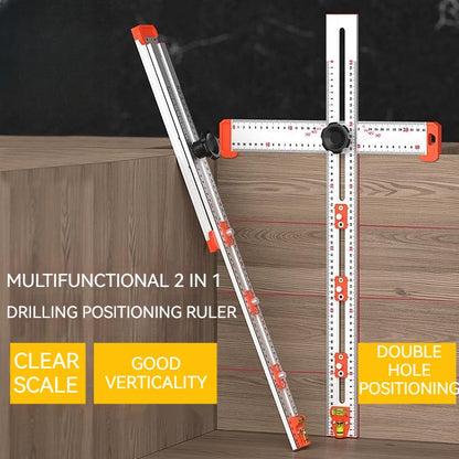 2-IN-1 DRILLING POSITIONING RULER T-SHAPED