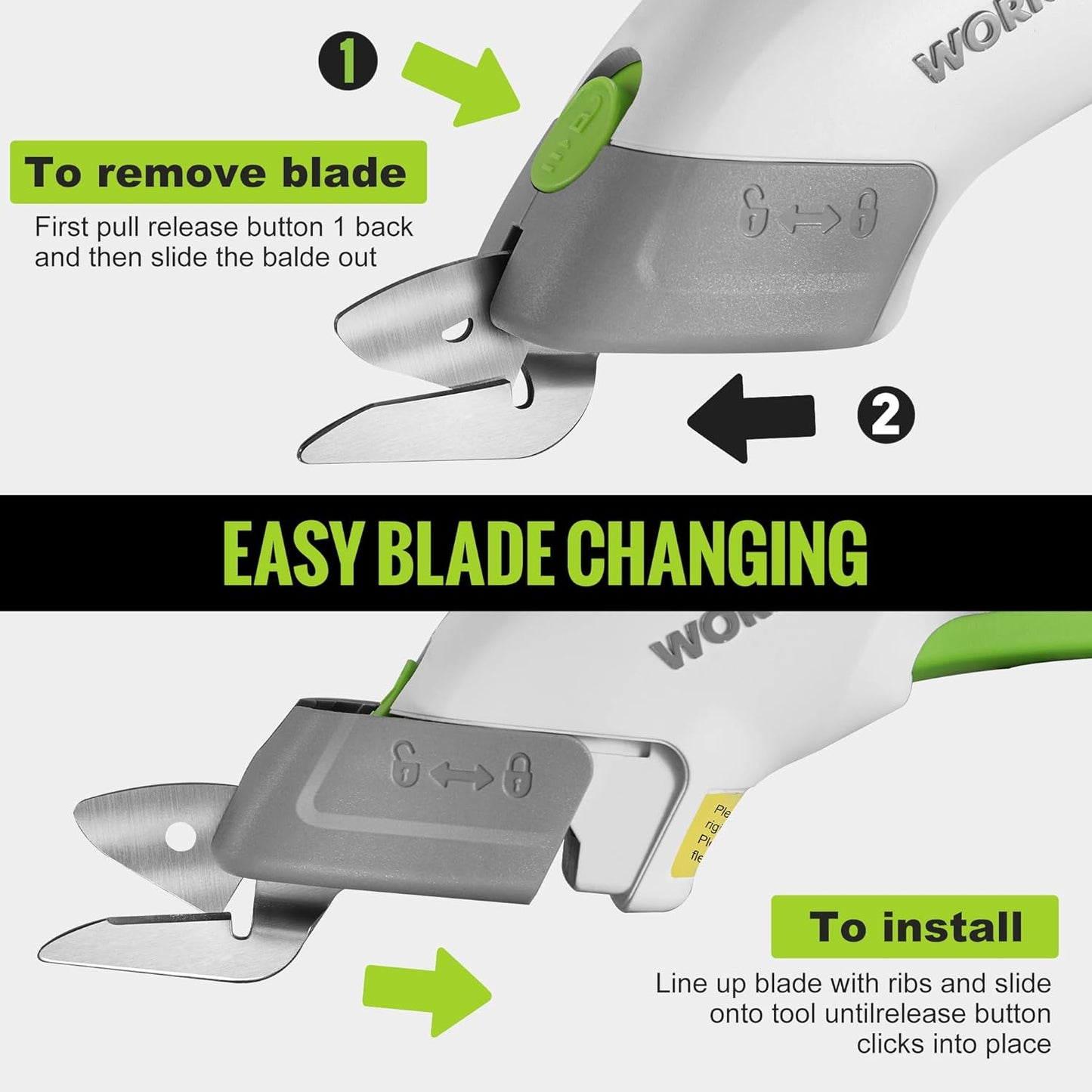 ELECTRIC SCISSORS WITH BATTERY AND CHARGER