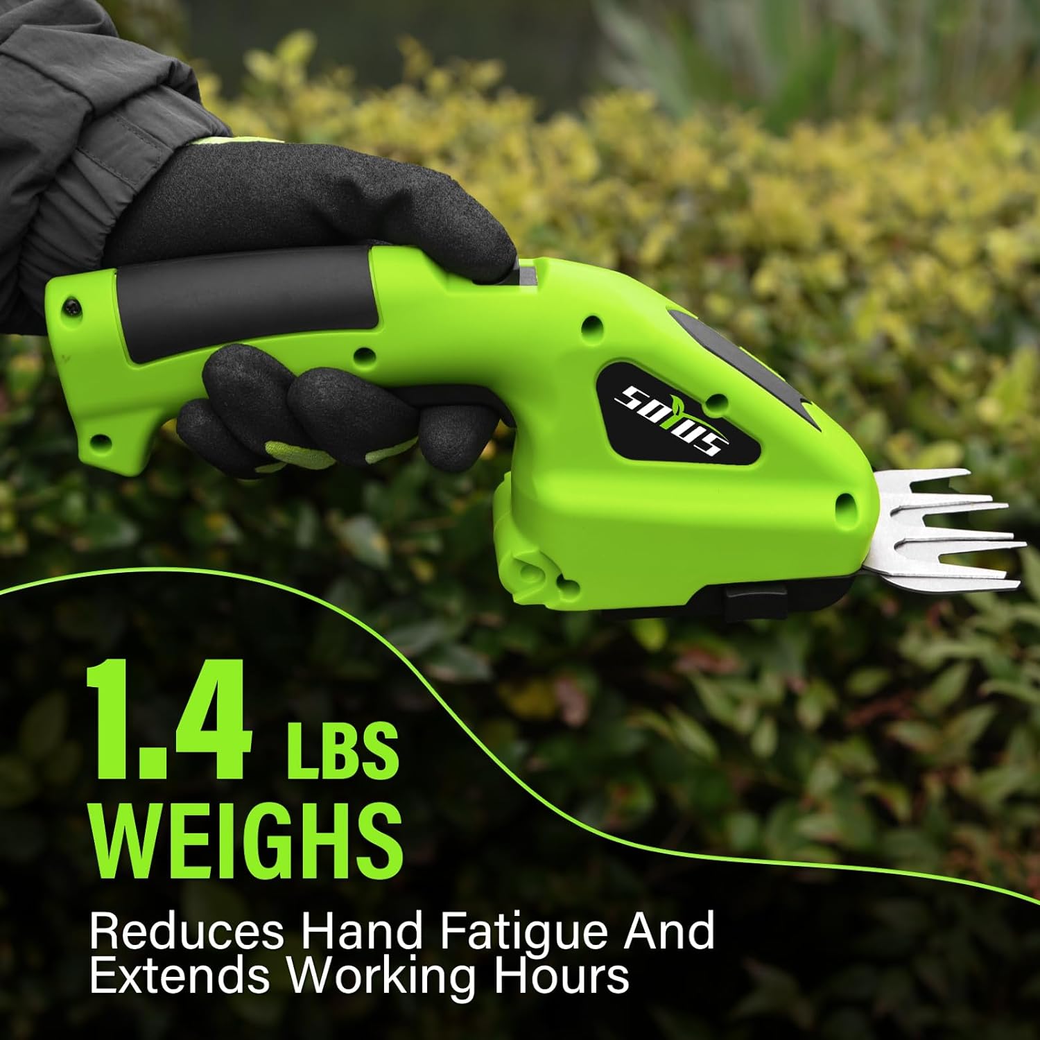 CORDLESS HEDGE TRIMMER WITH BATTERY AND CHARGER