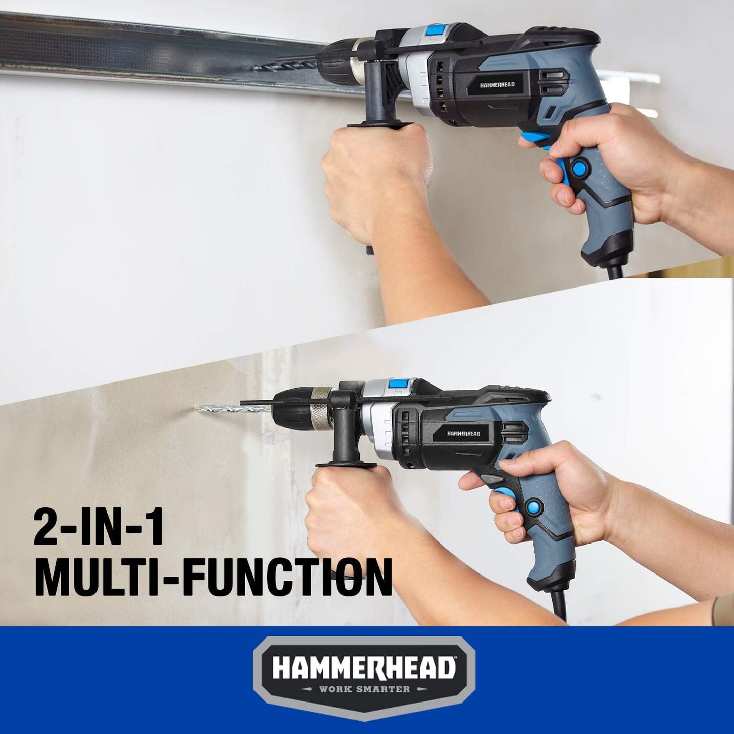 7.5=AMP 1/2-INCH CORDED HAMMER DRILL WITH 6 BITS