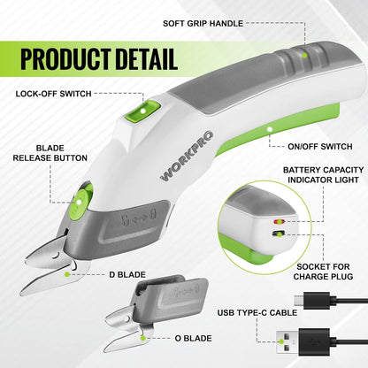 ELECTRIC SCISSORS WITH BATTERY AND CHARGER