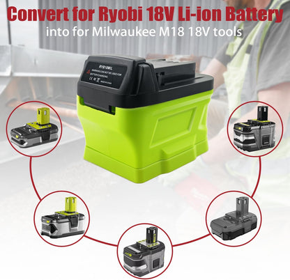 BATTERY ADAPTER CONVERTER MILWAUKEE REPLACE WITH RYOBI