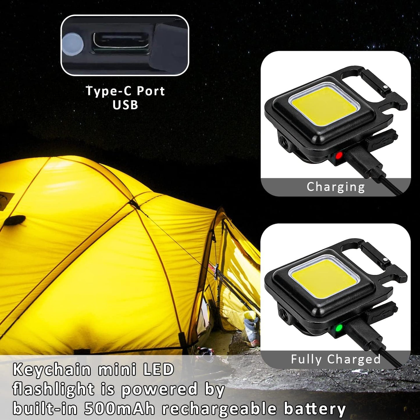 2-PACK KEYCHAIN LED WORK LIGHT