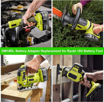 BATTERY ADAPTER CONVERTER RYOBI REPLACE WITH MILWAUKEE/DEWALT